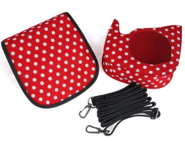 Case For Fujifilm Instax Mini 8 With Strap (Polka Dot - Red)