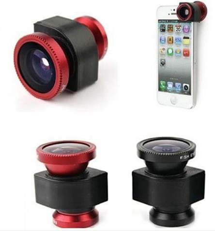 3 in 1 Fisheye + Macro + Wide Angle Camera Photo Lens For iPhone 4 /4S
