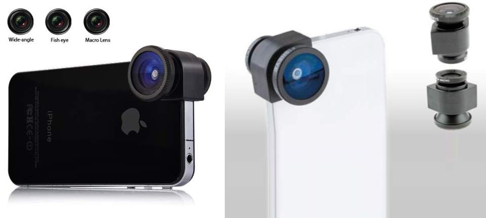 3 in 1 Fisheye + Macro + Wide Angle Camera Photo Lens For iPhone 4 /4S