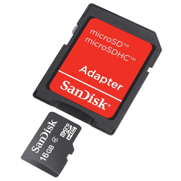 Sandisk 16GB Micro SD Memory Card with SD Adapter