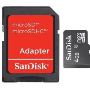 Sandisk 4GB Micro SD Memory Card with SD Adapter