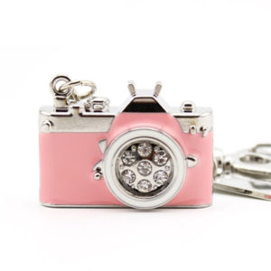 Camera Shape Metal Crystal Key Chain (Pink) 32GB USB Drive Thumb Drive Pen Drive Flash Drive