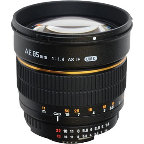 Samyang AE 85mm F/1.4 Aspherical IF Lens For Nikon AE Mount