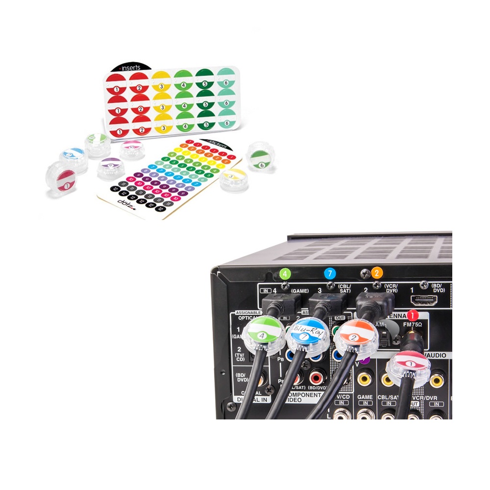 Dotz Home Entertainment Cord Identifier Kit Cable Management