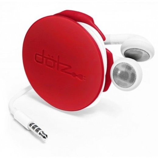 Dotz Earbud Wrap (Red) for Cord and Cable Management