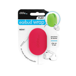 Dotz Flex Earbud Wrap (Magenta) for Cord and Cable Management
