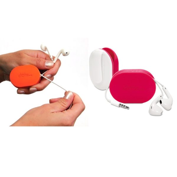 Dotz Flex Earbud Wrap (Magenta) for Cord and Cable Management