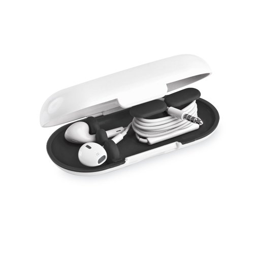 Dotz Earbud Case (Black) for Cord and Cable Management