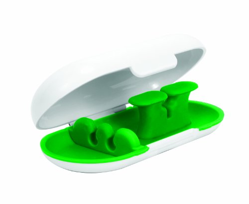 Dotz Earbud Case (Green) for Cord and Cable Management