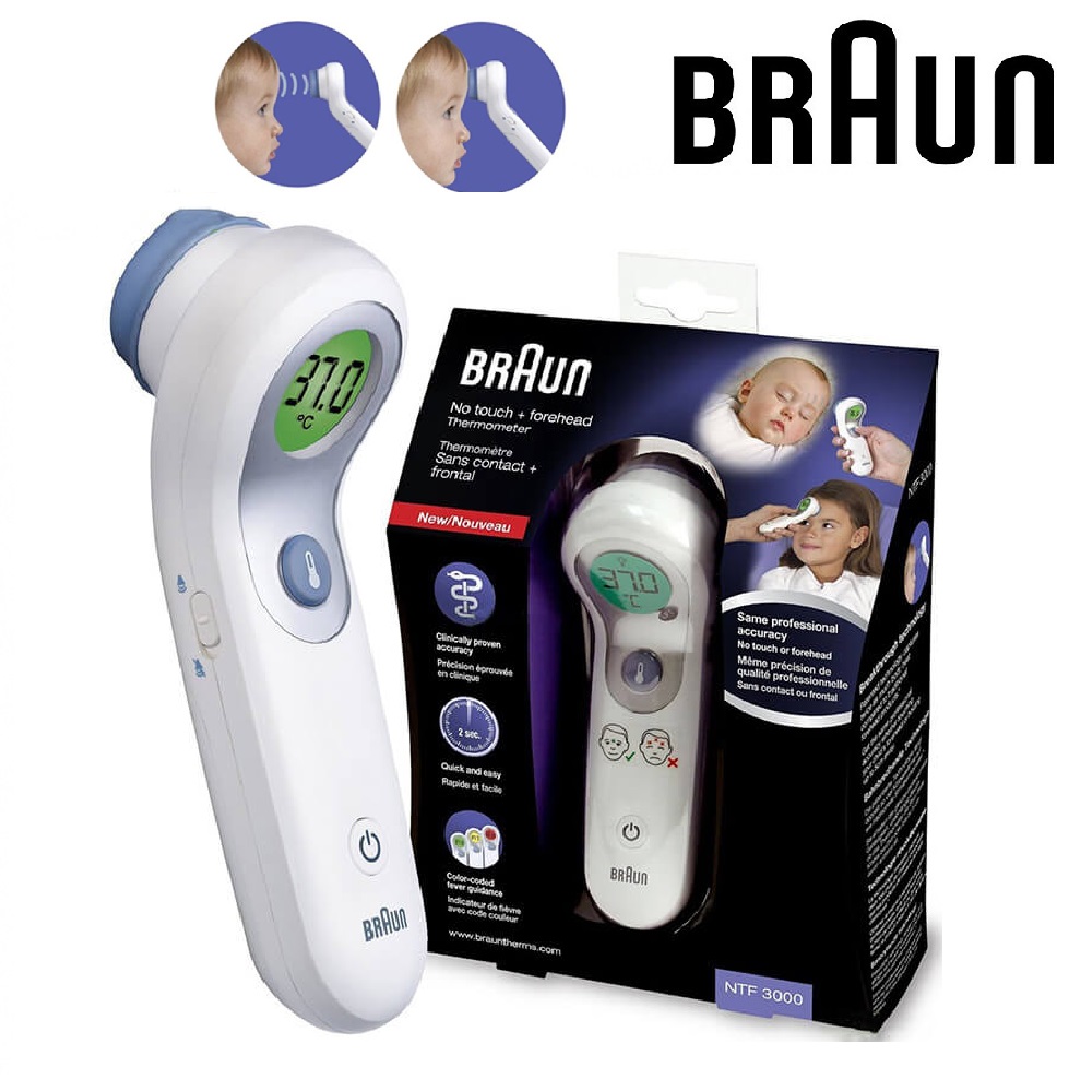 Buy the Braun BNT400 3-in-1 Touchless + Forehead thermometer ( BNT400 )  online 